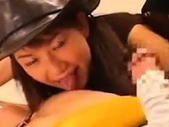 Asian Cowgirl Rides On His Hard Cock