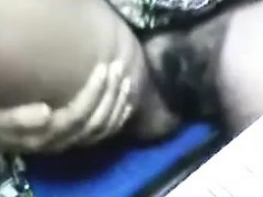 Amateur Ebony Whore Rubs Her Pussy