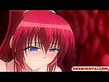 Redhead hentai bigboobs brutally fucked by tentacles and