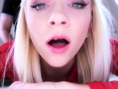 Sexy amateur pov with cum in mouth