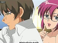 Cum explosion for cute anime teen