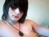 18 yo EMO boy cums on cam