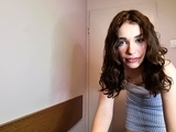 Cute curly brunette solo webcam masturbation