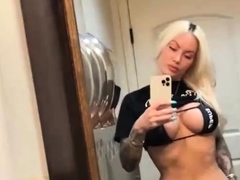 Blonde With Natural Big Boobs Loves Putting A Toy In Her