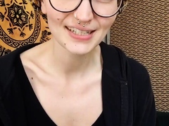 Amateur webcam slut shows tit on cam