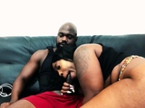 Ebony MILF Ms London Gives Head Before Riding Black Cock